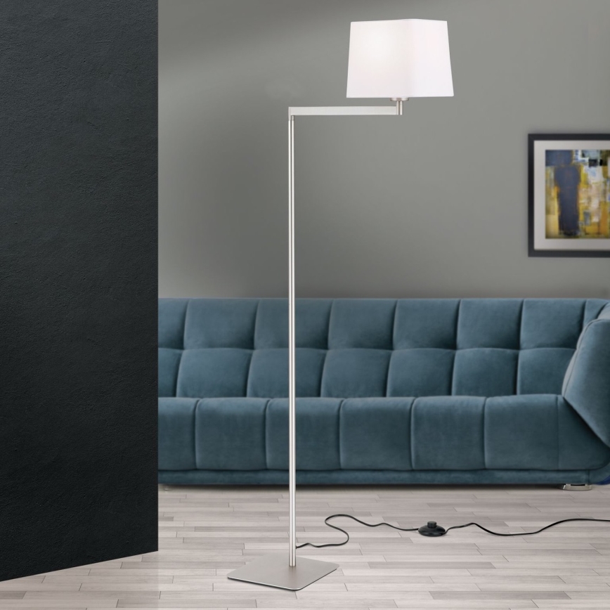 Toršeras CARLTON 1xE27/40W/230V balta/matinis chromas