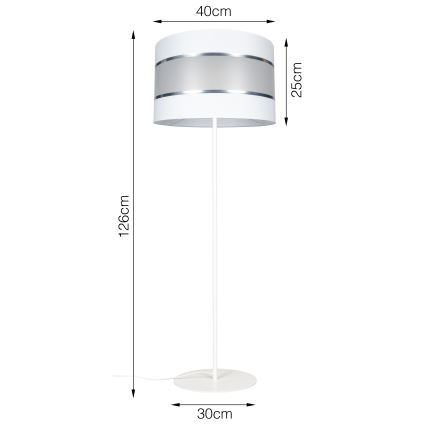 Toršeras CORAL 1xE27/60W/230V baltas