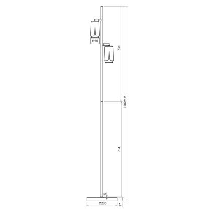 Toršeras gėlė 2xGU10/8W/230V balta