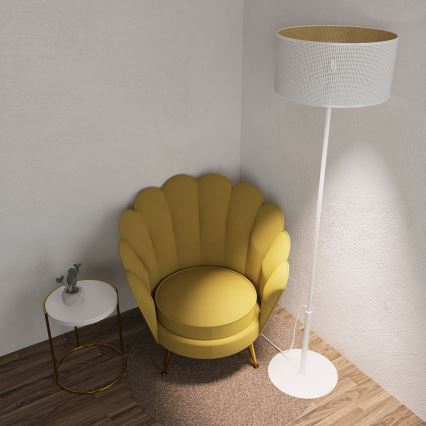 Toršeras LOFT SHADE 1xE27/60W/230V baltas/aukso