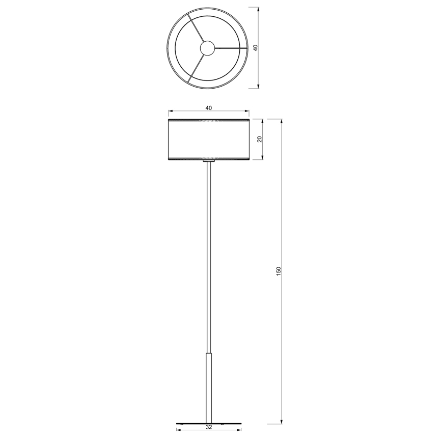 Toršeras LOFT SHADE 1xE27/60W/230V baltas/aukso