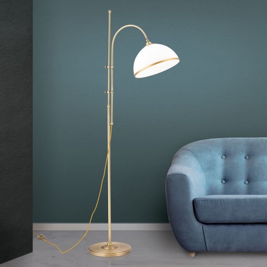 Toršeras OLD LAMP 1xE27/40W/230V balta/žalvaris