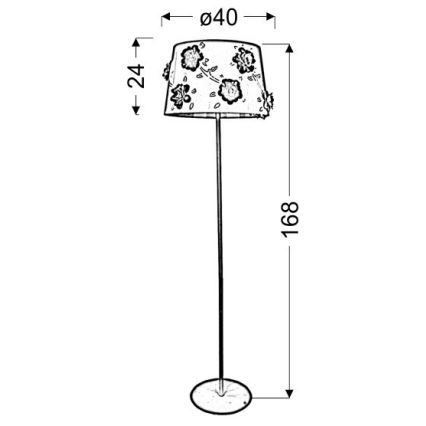 Toršeras ROSA 3xE14/40W/230V baltas