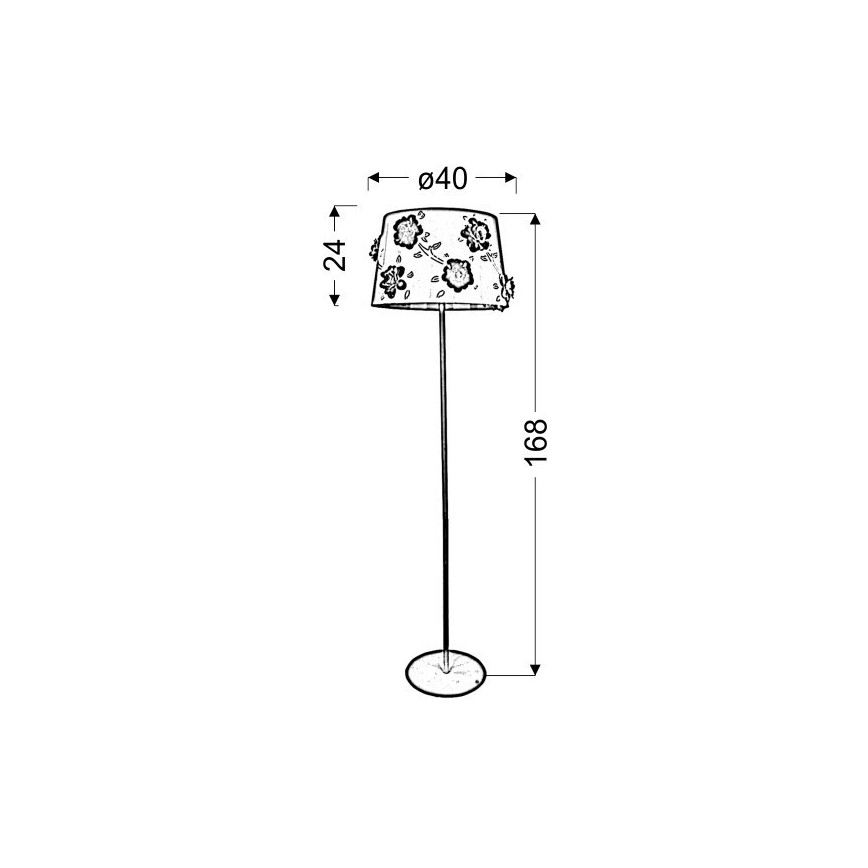 Toršeras ROSA 3xE14/40W/230V baltas