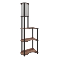Toršeras su lentynomis 1xE27/40W/230V 140 cm juoda/ruda