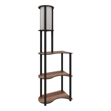 Toršeras su lentynomis 1xE27/40W/230V 140 cm juoda/ruda