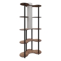 Toršeras su lentynomis 1xE27/40W/230V 150 cm juoda/ruda