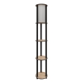 Toršeras su lentynomis 1xE27/40W/230V 150 cm juoda/ruda