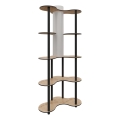 Toršeras su lentynomis 1xE27/40W/230V 150 cm juoda/smėlio spalva