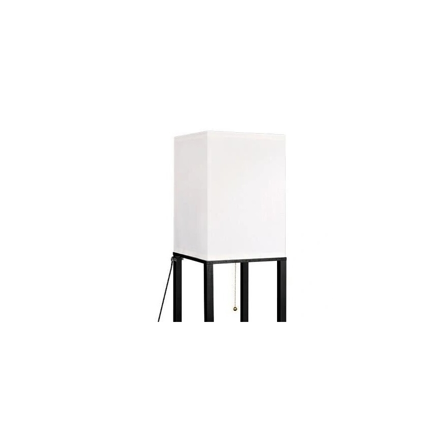 Toršeras su lentynomis 1xE27/60W/230V juoda/balta