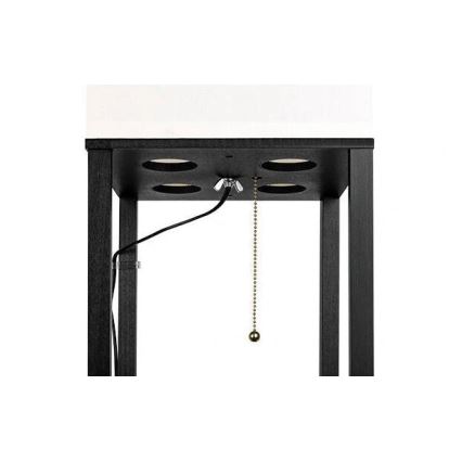 Toršeras su lentynomis 1xE27/60W/230V juoda/balta