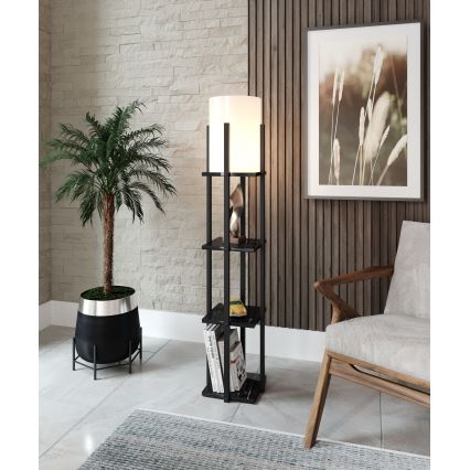 Toršeras su lentynomis NORA 1xE27/40W/230V juoda