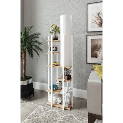 Toršeras su lentynomis VOGUE 1xE27/40W/230V 160 cm balta