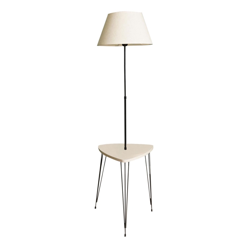 Toršeras su stalu 1xE27/40W/230V juoda/kreminė