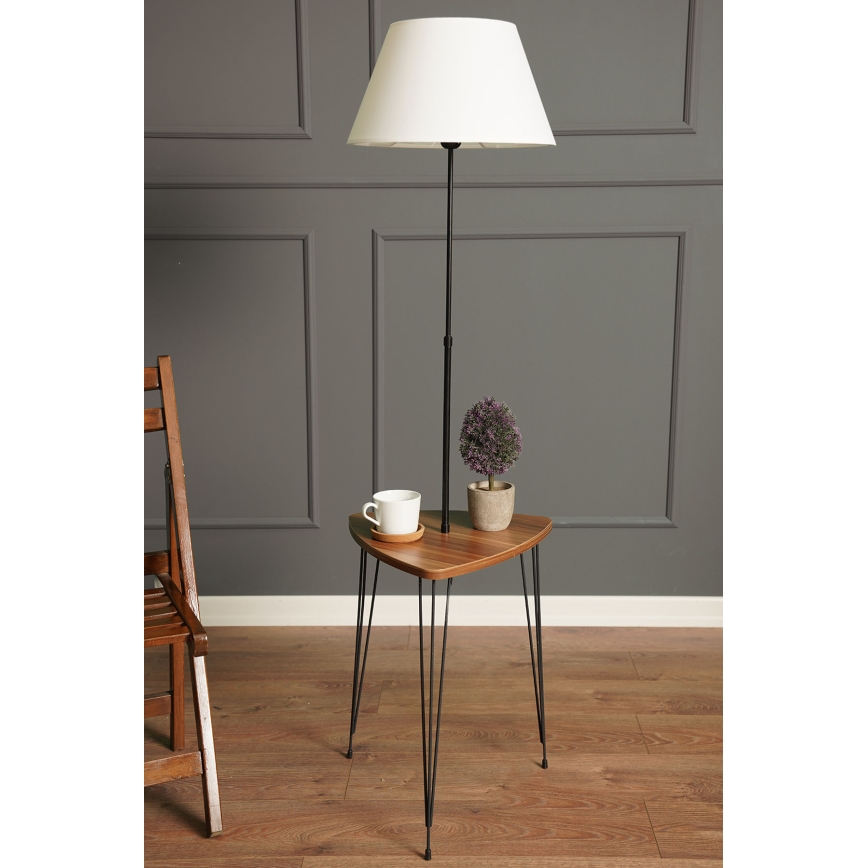 Toršeras su stalu 1xE27/40W/230V juoda/ruda