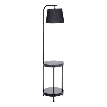 Toršeras su stalu 1xE27/60W/230V USB juoda