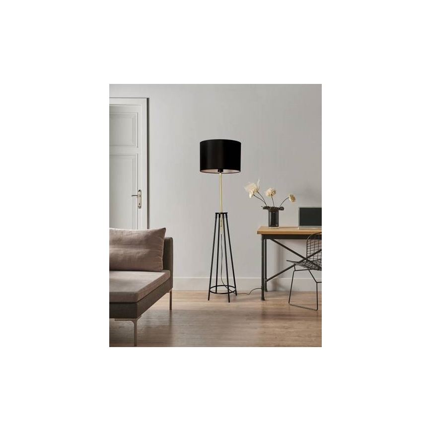 Toršeras TEGOLA 1xE27/60W/230V juodas/auksinis