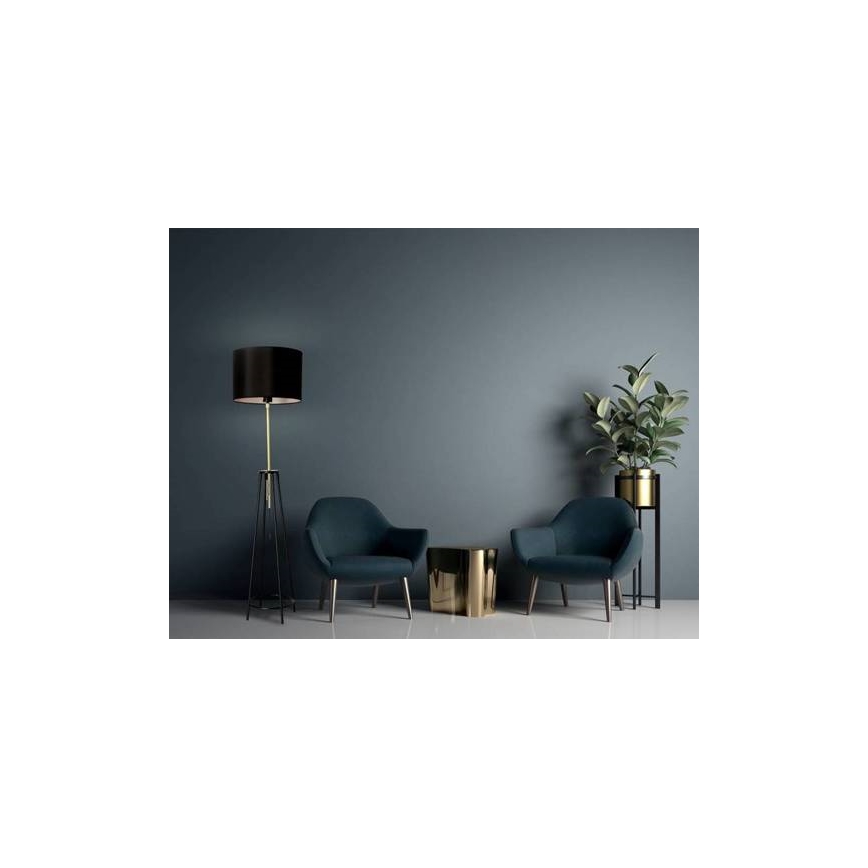 Toršeras TEGOLA 1xE27/60W/230V juodas/auksinis