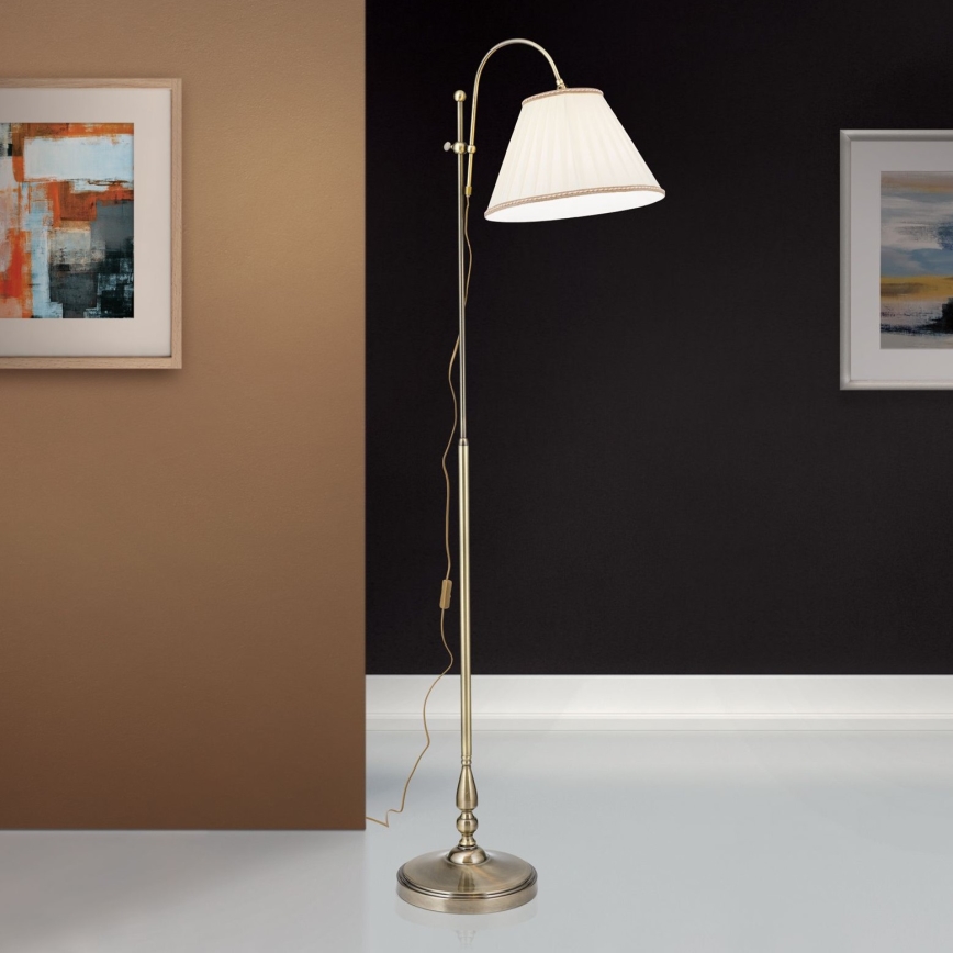 Toršeras TONIA 1xE27/60W/230V 183 cm balta/bronza