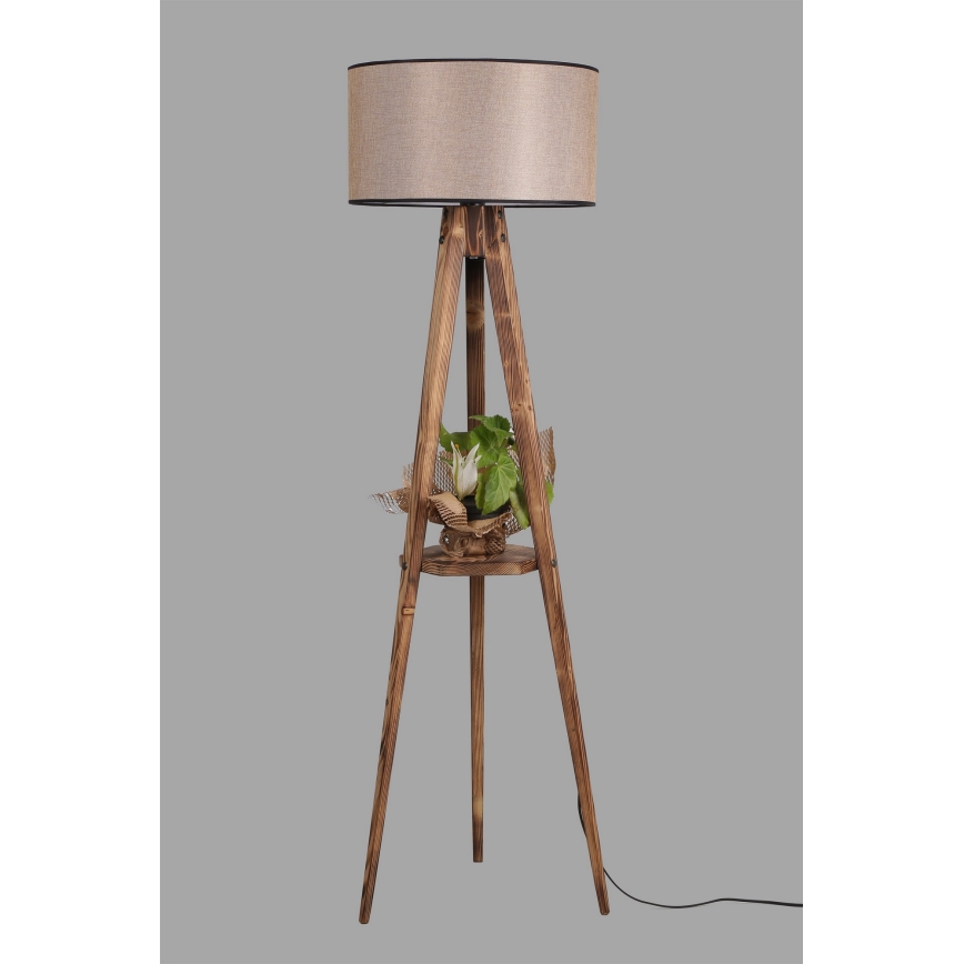 Toršeras TRIPOD 1xE27/60W/230V smėlio spalva/ruda