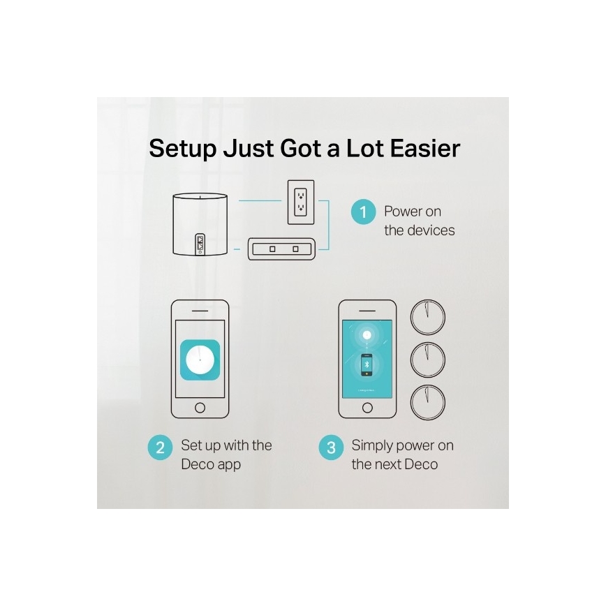 TP-Link - 3 vnt. Wi‑Fi 6 mesh sistema visam namui Deco X50