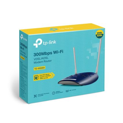 TP-Link – 300 Mbps Wireless N VDSL/ADSL modemas ir maršrutizatorius TD-W9960 (Wi‑Fi)