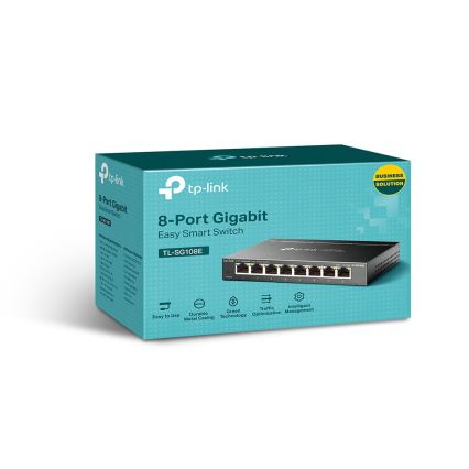 TP-Link - 8 prievadų gigabitinis Easy Smart tinklo jungiklis