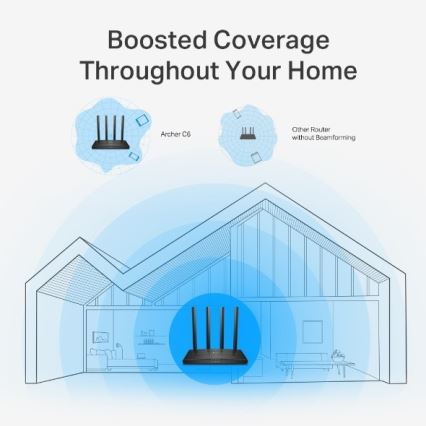 TP-Link - Belaidis gigabitinis MU-MIMO maršrutizatorius Archer C6 V3.2 Wi-Fi