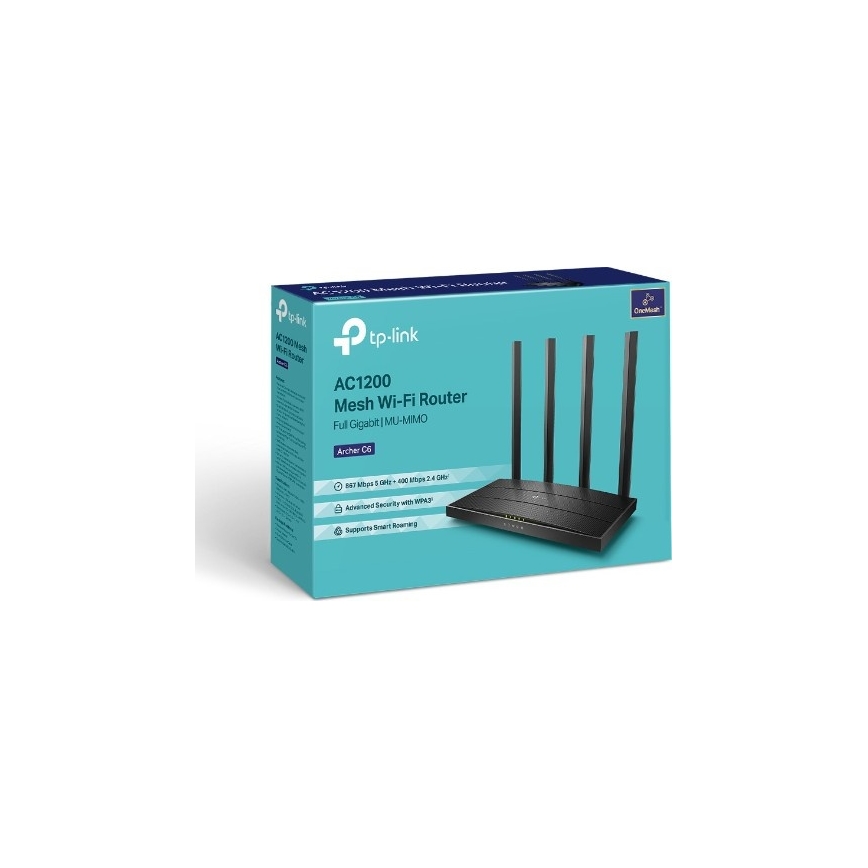 TP-Link - Belaidis gigabitinis MU-MIMO maršrutizatorius Archer C6 V3.2 Wi-Fi