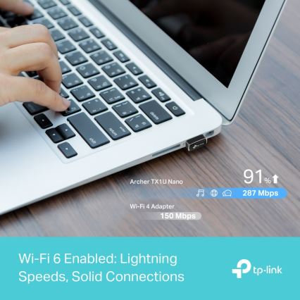 TP-Link - Belaidis Wi-Fi 6 USB nano adapteris