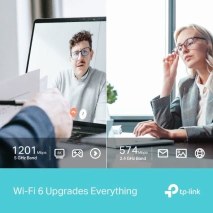 TP-Link - Dviejų juostų belaidis USB adapteris su Wi-Fi 6 Archer TX20U