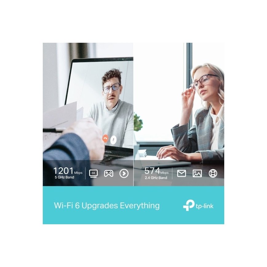 TP-Link - Dviejų juostų belaidis USB adapteris su Wi-Fi 6 Archer TX20U