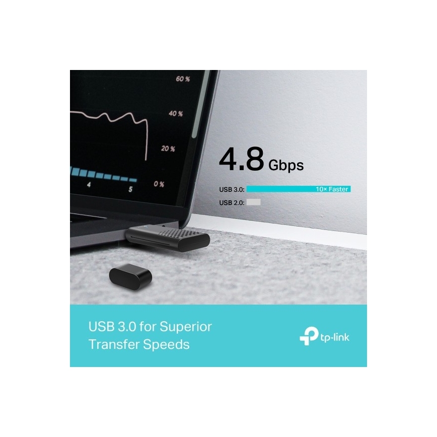 TP-Link - Dviejų juostų belaidis USB adapteris su Wi-Fi 6 Archer TX20U