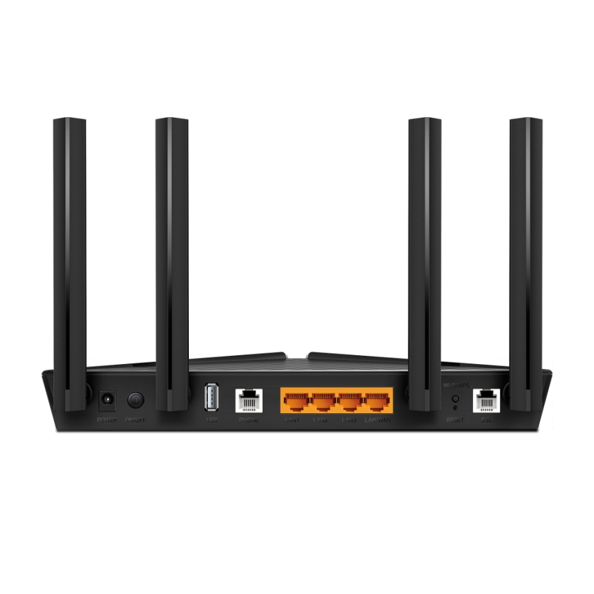 TP-Link - Dviejų juostų VDSL/ADSL modeminis maršrutizatorius su Wi-Fi 6 Archer VX1800V