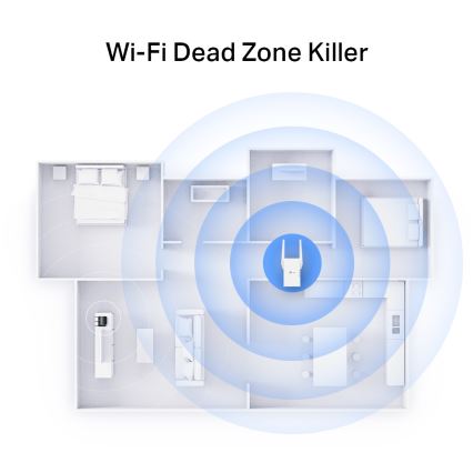 TP-Link - dviejų juostų Wi-Fi 6 išplėtėjas RE705X