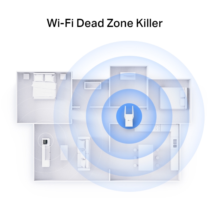 TP-Link - dviejų juostų Wi-Fi 6 išplėtėjas RE705X