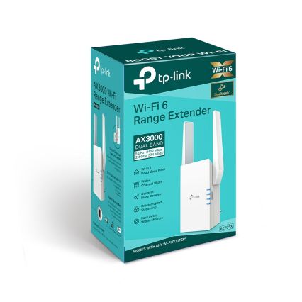 TP-Link - Dviejų juostų Wi-Fi 6 kartotuvas