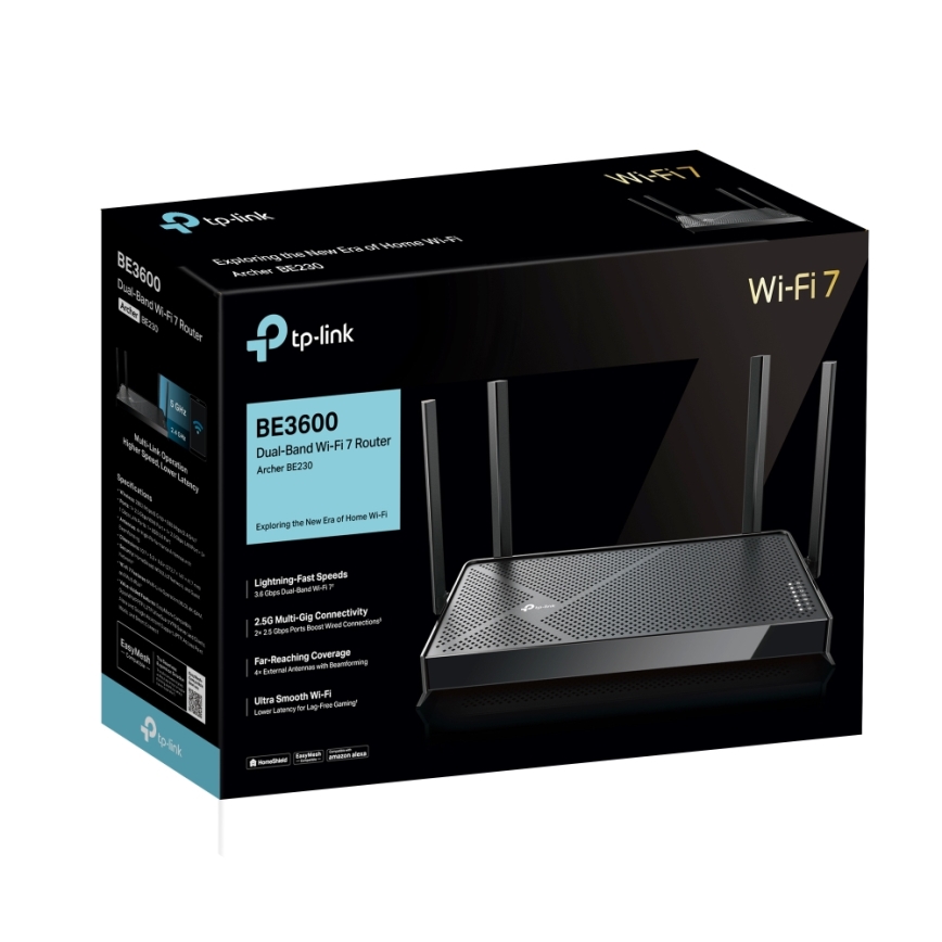 TP-Link - Dviejų juostų Wi-Fi 7 maršrutizatorius Archer BE230