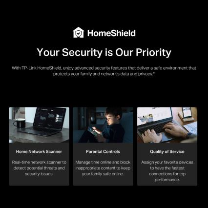 TP-Link - dviejų juostų Wi-Fi 7 maršrutizatorius