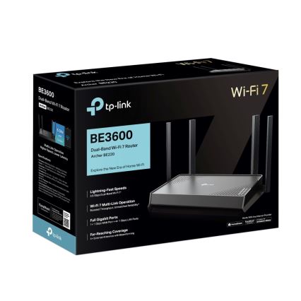 TP-Link - dviejų juostų Wi‑Fi 7 maršrutizatorius Archer BE220
