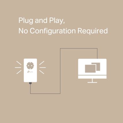 TP-Link - Gigabitinis Powerline rinkinys su perleidžiamu lizdu