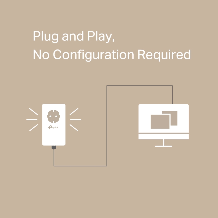 TP-Link - Gigabitinis Powerline rinkinys su perleidžiamu lizdu