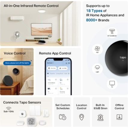 TP-Link - Išmanieji infraraudonųjų spindulių vartai Hub Wi‑Fi