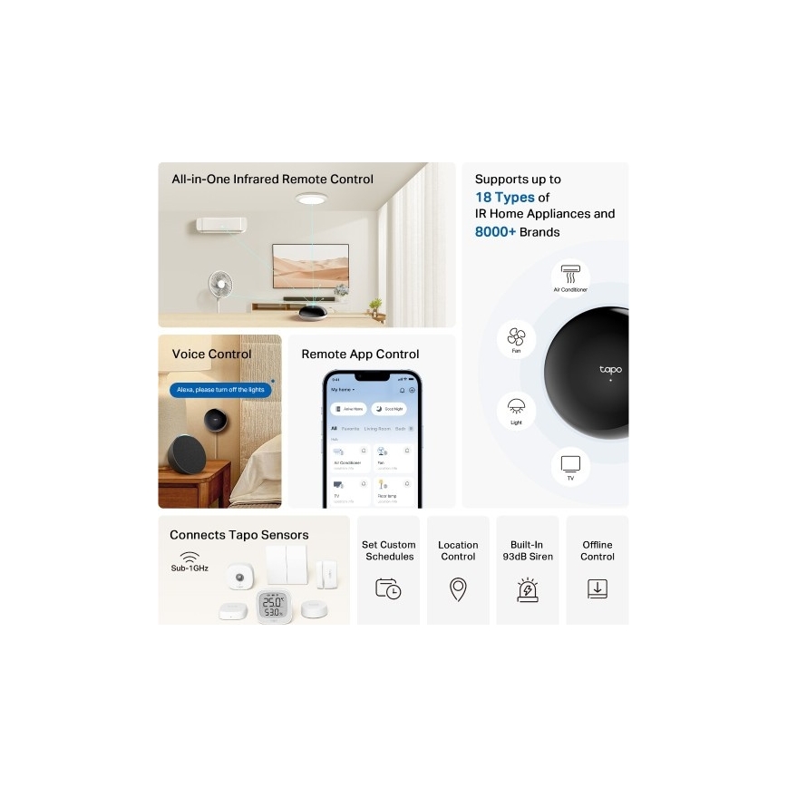 TP-Link - Išmanieji infraraudonųjų spindulių vartai Hub Wi‑Fi