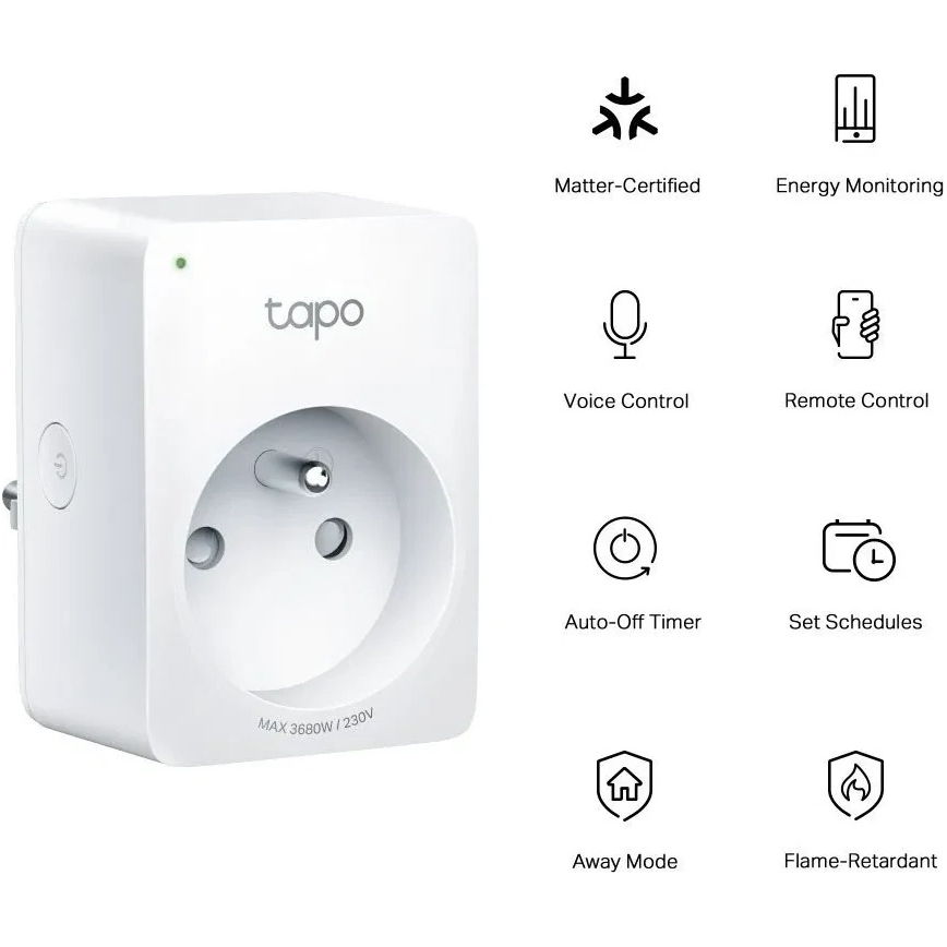 TP-Link - Išmanioji kištukinė rozetė E MATTER 3690W Wi-Fi
