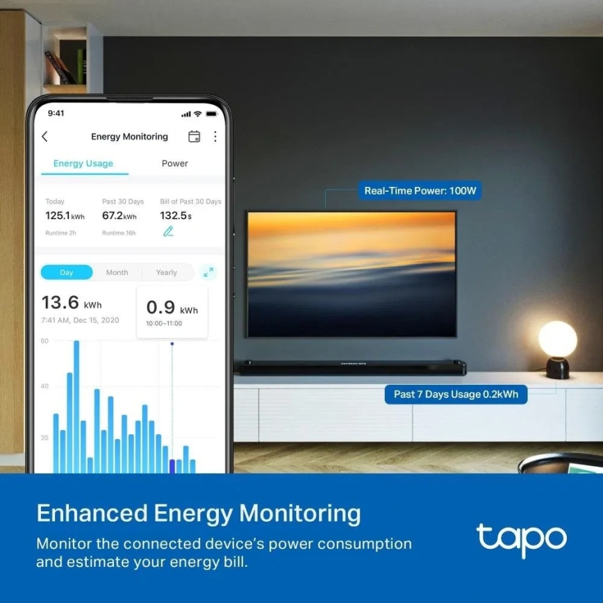 TP-Link - Išmanioji kištukinė rozetė E MATTER 3690W Wi-Fi