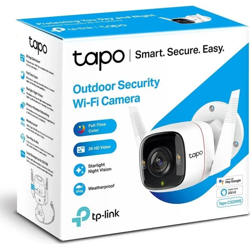 TP-Link - Išmanioji lauko kamera su jutikliu IP66 Wi-Fi