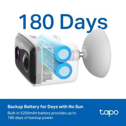 TP-Link - Išmanioji saulės kamera 5200 mAh 5V IP65 Wi-Fi