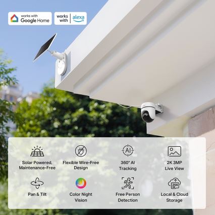 TP-Link - Išmanioji saulės kamera 5V IP65 Wi-Fi
