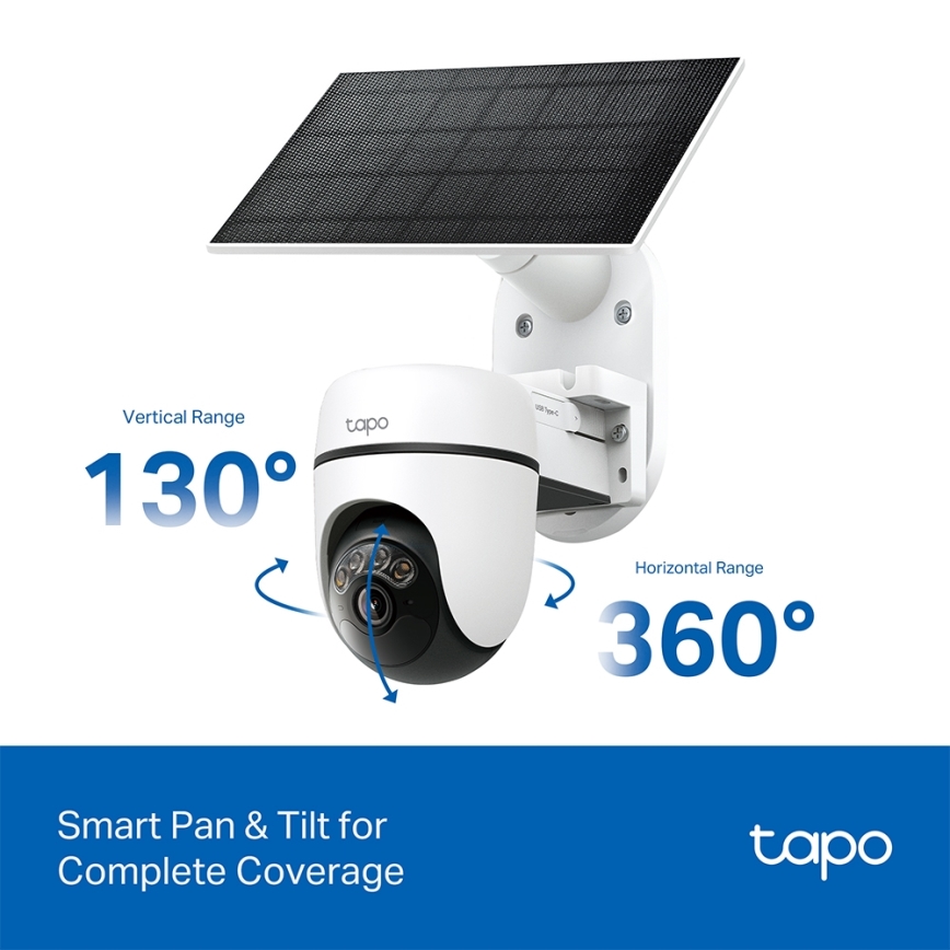 TP-Link - Išmanioji saulės kamera 5V IP65 Wi-Fi
